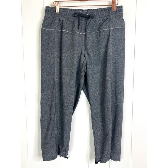 Lululemon Step Lively Crop Heathered Texture Printed Deep Coal Size 6 - Picture 1 of 7